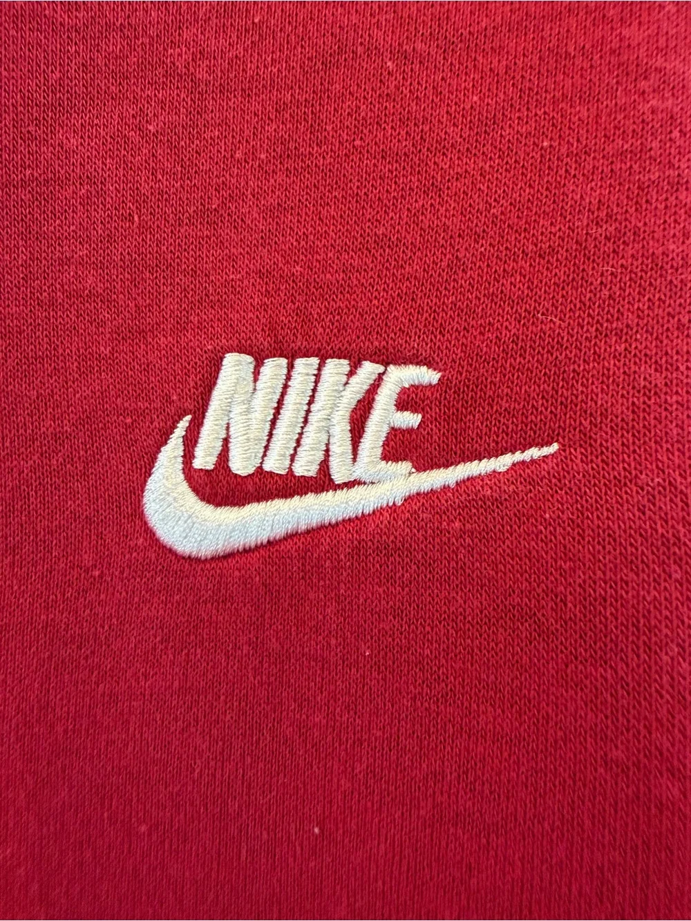 Nike Men's Crewneck Sweatshirt in Deep Red with White Swoosh